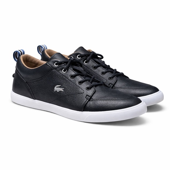 Lacoste Bayliss Leather Sneakers Black White Casual Lace-Up Shoes Men’s Size 11
